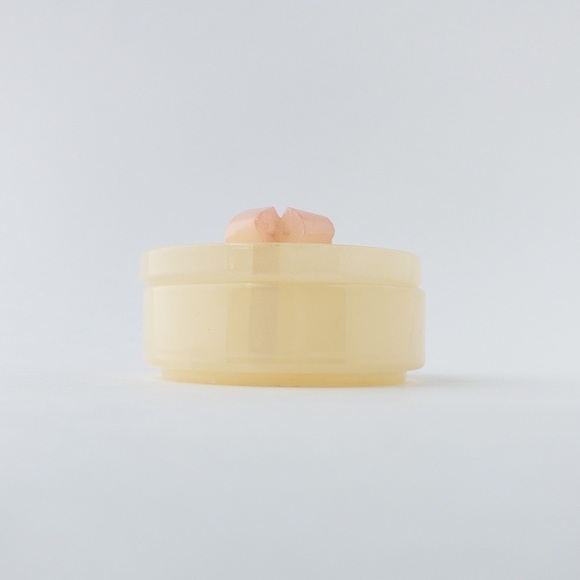 Natural Stone Jewelry Box Trinket Dish Jar with Lid Vintage - Picture 2 of 13